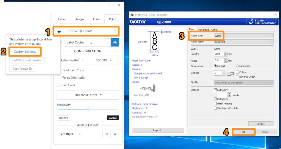 Select your printer and hover over the printer icon