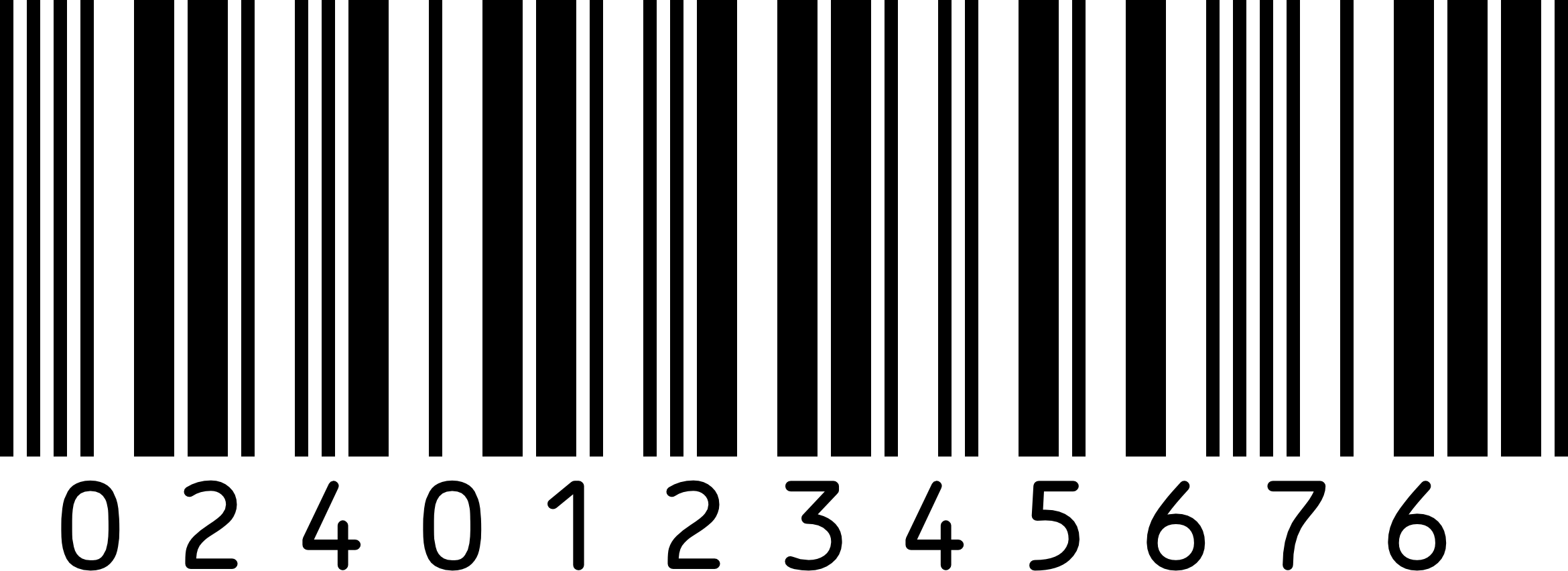 Example Interleaved 2 of 5 ITF Barcode