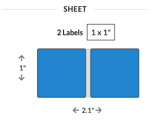 Print side-by-side or "two up" labels on a roll.