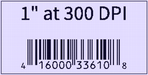 300 dpi label bare