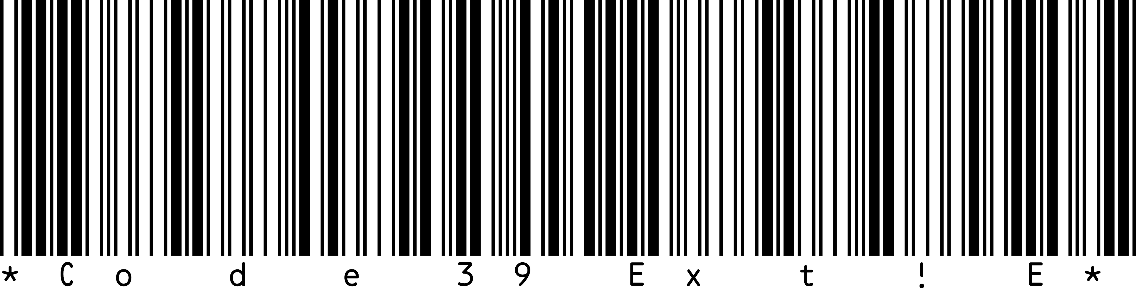 Example of Code39Extended Barcode