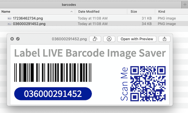 Scan Barcodes And Save Barcode as Image