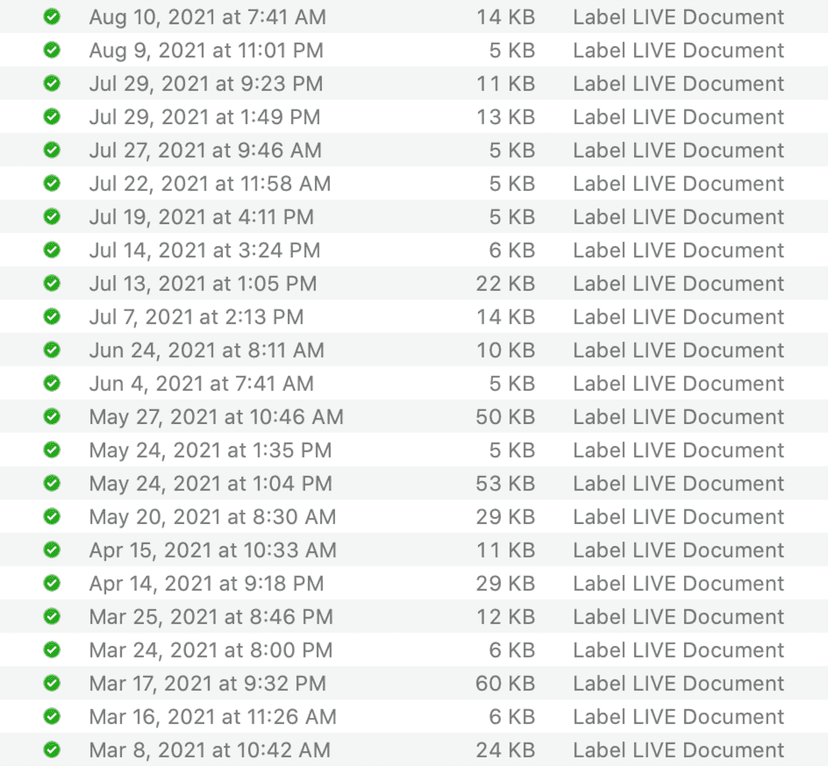 Label Live Api Examples Download now